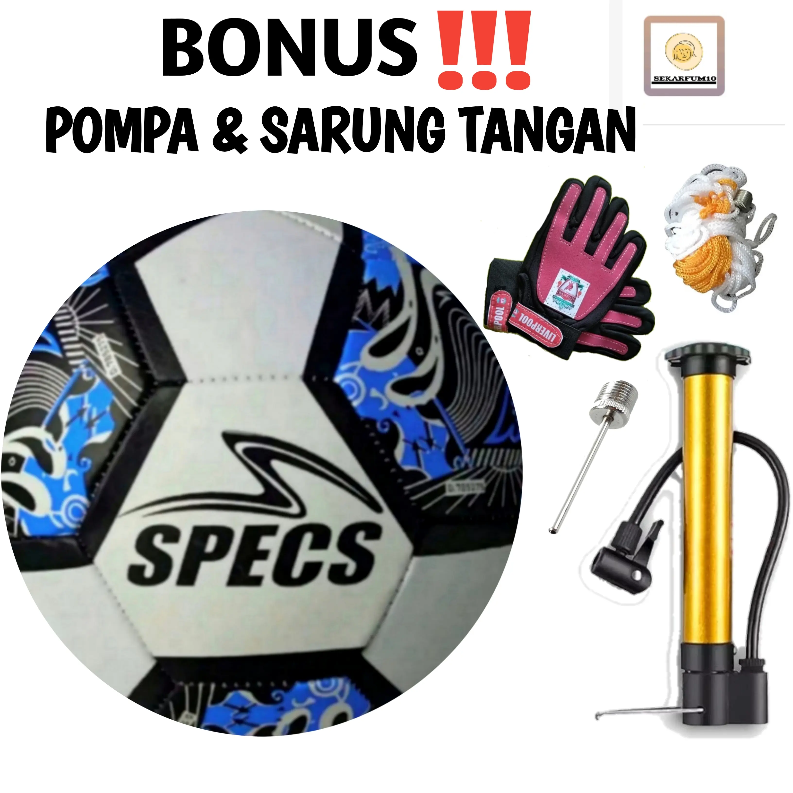 Bola Sepak Blider Anak Gratis Pompa Pentil / Bola Kaki Bahan Empuk Size 5 Ball Outdoor