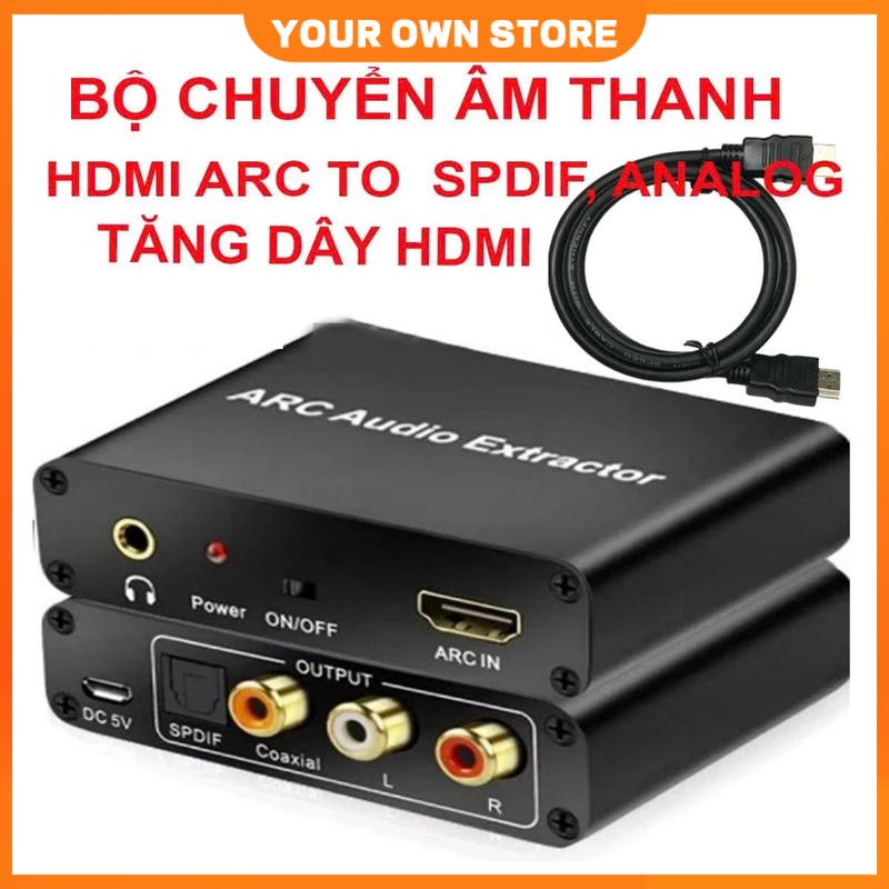 🔥FREESHIP🔥Bộ chuyển đổi âm thanh từ cổng HDMI ARC ra Quang /AV tặng kèm dây…