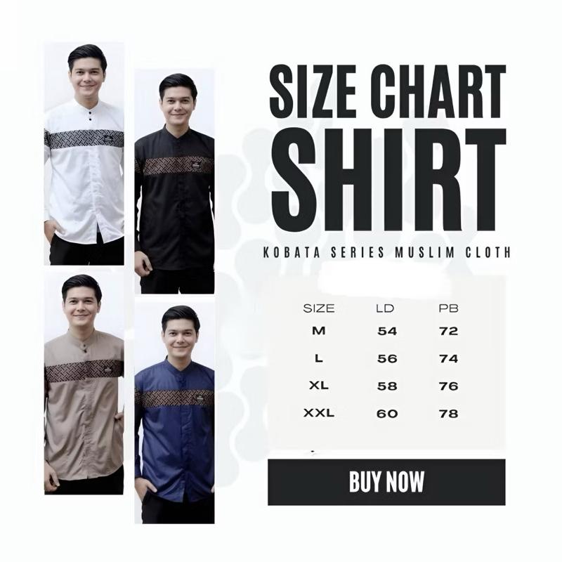 KOBATA Baju Koko Qinang Lengan Panjang Baju Muslim Pria Dewasa Terbaru Motif Batik Katun Adem Regular Fit Ukuran M L XL XXL Bahan Premium Elegan Kain Toyobo Kombinasi Super Adem Halus Anti Kusut