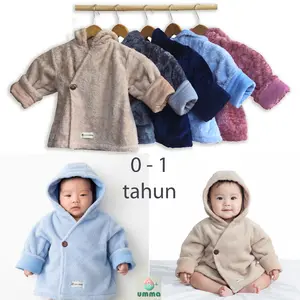 Jaket Bayi Bulu Lembut Tebal Hangat 0-12 Bulan • Hoodie Jaket Beludru Bayi Newborn Mantel Balita Kado Lahiran Gift Set Newborn Baju Bayi Premium Korean Baby Fashion