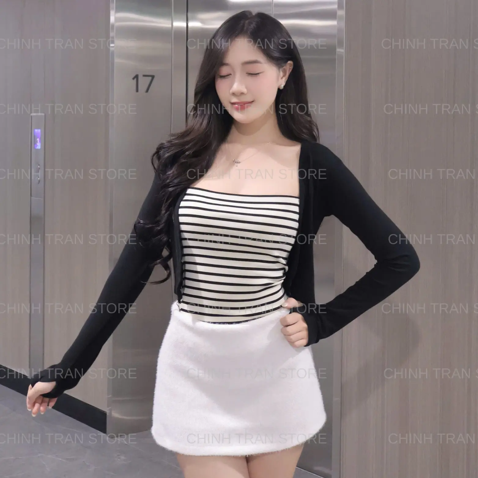 [XẢ KHO] Chân Váy Nữ Chữ A Dáng Ngắn Cạp Trễ Chất Vải Dạ Lông Thỏ Y2K | BigBuy360 - bigbuy360.vn