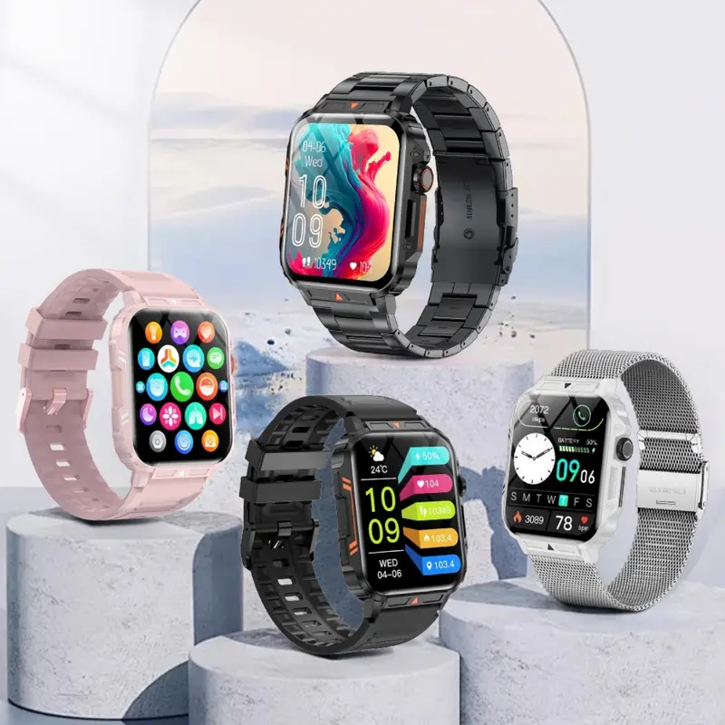 LIGE 2025 Jam Tangan Pintar Baru untuk Pria Panggilan Bluetooth Monitor Kesehatan Dengan Senter 100+ Mode Olahraga Smart Watch 7