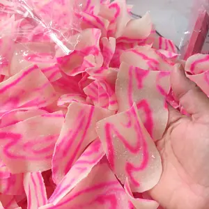 Opak Singkong Mentah, gurih renyah enak lurik merah