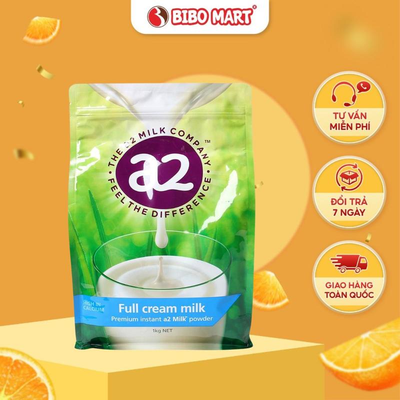 Sữa Bột A2 Úc Nguyên Kem Full Cream Milk Bổ Sung Canxi Phát Triển Hệ Xương Chắc Khỏe Cho Bé Trên 1kg - Bibo Mart