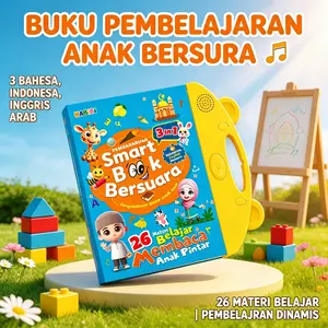 Buku Pintar Bersuara Elektronik Anak Laki-laki dan Perempuan Usia 1-6 Tahun 13 Materi Belajar Dasar Bilingual Indonesia Inggris Suara Jernih Tanpa Noise Tombol Besar Mudah Ditekan Melatih Kemampuan Berbicara Persiapan Masuk Sekolah Dasar COD Tersedia