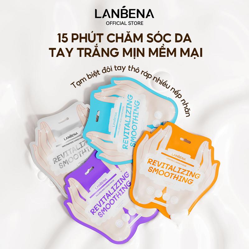 【Pick LANBENA làm trắng mặt nạ tay, dưỡng ẩm, dưỡng ẩm và trẻ hóa 30g, làm đẹp da, dưỡng da tay, Tinh Dầu Vitamin C Handmask