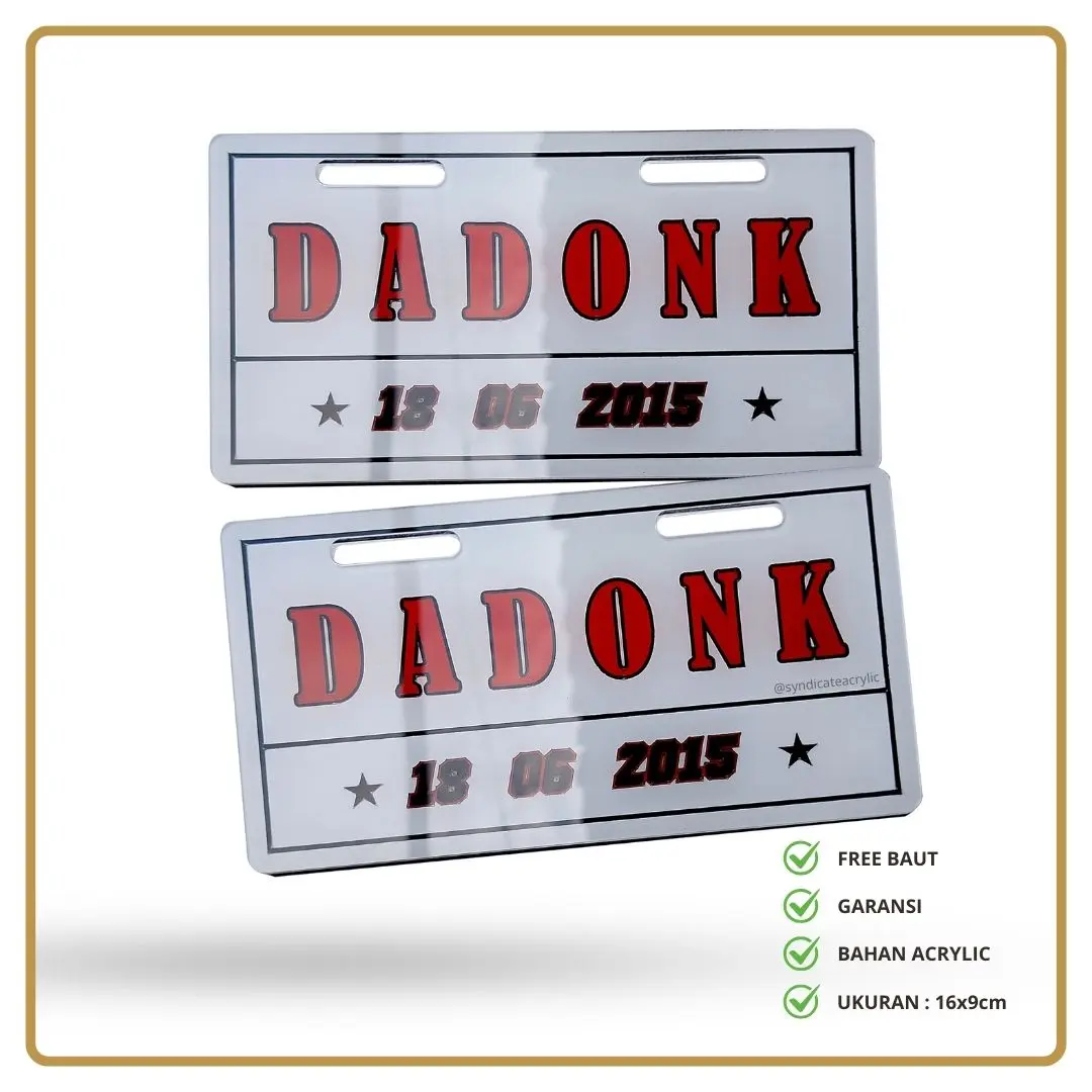 Papan Nama Custom Sepeda Listrik Bahan Akrilik Outdoor