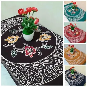 Paket 10pcs Taplak Meja Kantor Sekolah Motif Batik Taplak Meja Guru Segi Empat Bahan  Katun