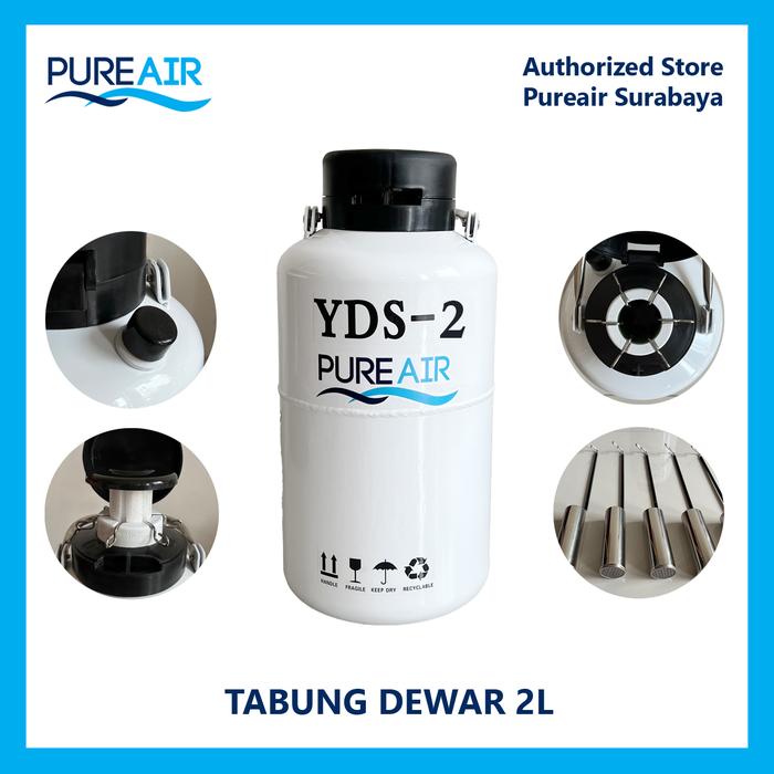 Gambar Pureair Tabung Dewar Container Liquid Nitrogen 2 Liter - Packing Kayu dari Pureair Surabaya Kota Surabaya Tokopedia
