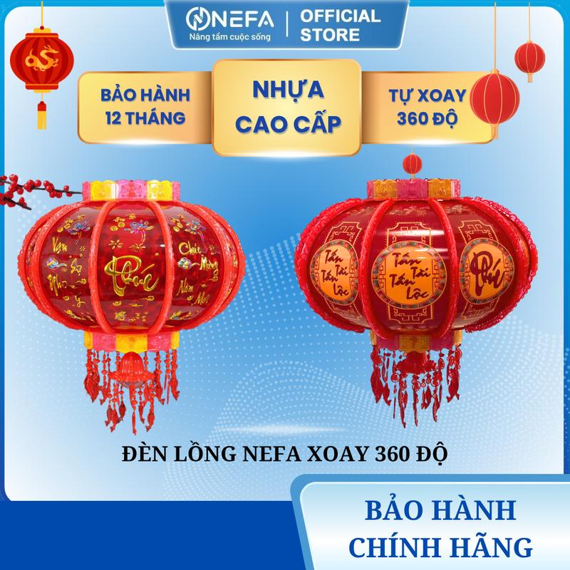 Nefa Đèn Lồng Xoay 360 Độ Trang Trí Tết 2025 Lồng Đèn Điện LED Nhấp Nháy Đẹp Lung Linh Mẫu Đa Dạng