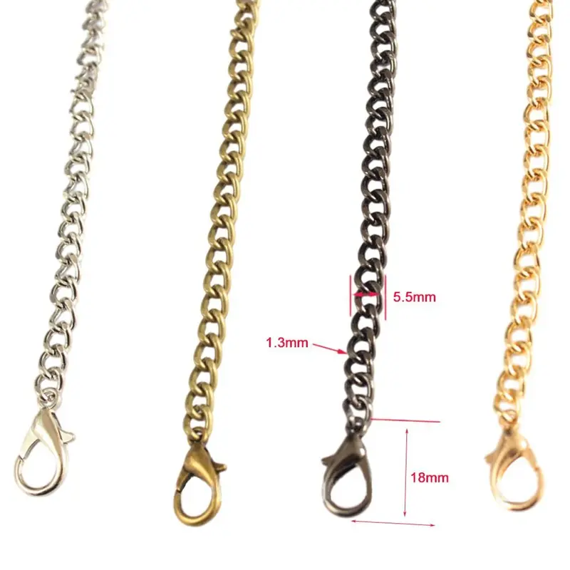 Dây Xích Túi, Chất Liệu Hợp Kim Kim Loại Mỏng, Bền, Chiều Rộng 5,5mm, Tay Cầm Túi Xách, Dây Đeo Túi Đeo Vai, Phụ Kiện Túi 2