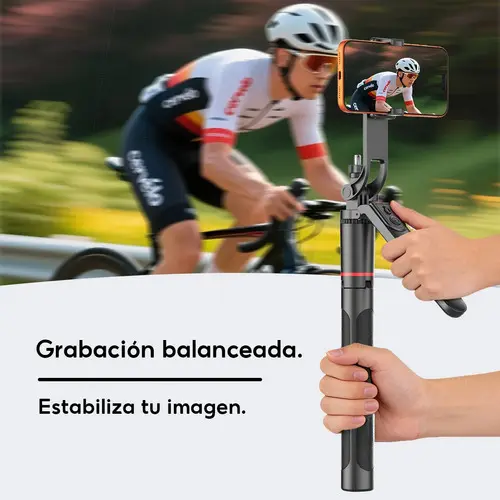 JQVITEK TR38 Trípode Palo Selfie 1.8m con Control Inalámbrico, Bastón Extensible Rotación 360°, Soporte Móvil Portátil Compatible con iOS y Android - Foto 4