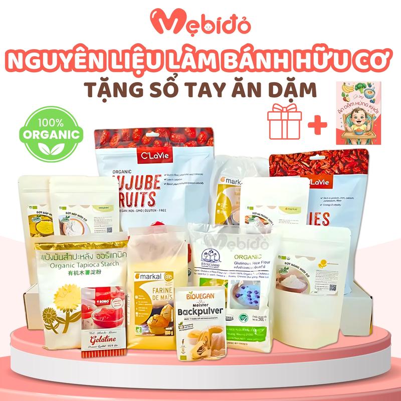 Bột hữu cơ làm bánh cho bé bột ăn dặm hữu cơ bột mì bột bắp bột năng tinh bột bắp làm bánh bột lọc làm bánh nấu chè súp Shop Mẹ Bí Đỏ
