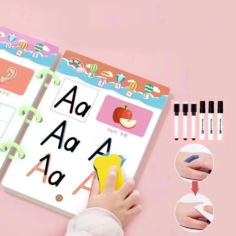 Magical Tracing Workbook ReusableDot To Dot Wipe And Clean Book Dapat Dihapus Mainan Edukasi Menggambar Latihan Menulis Titik Ke Titik Berpikir Reusable Magic Workbook Buku Edukasi Anak Belajar Activity Book 4