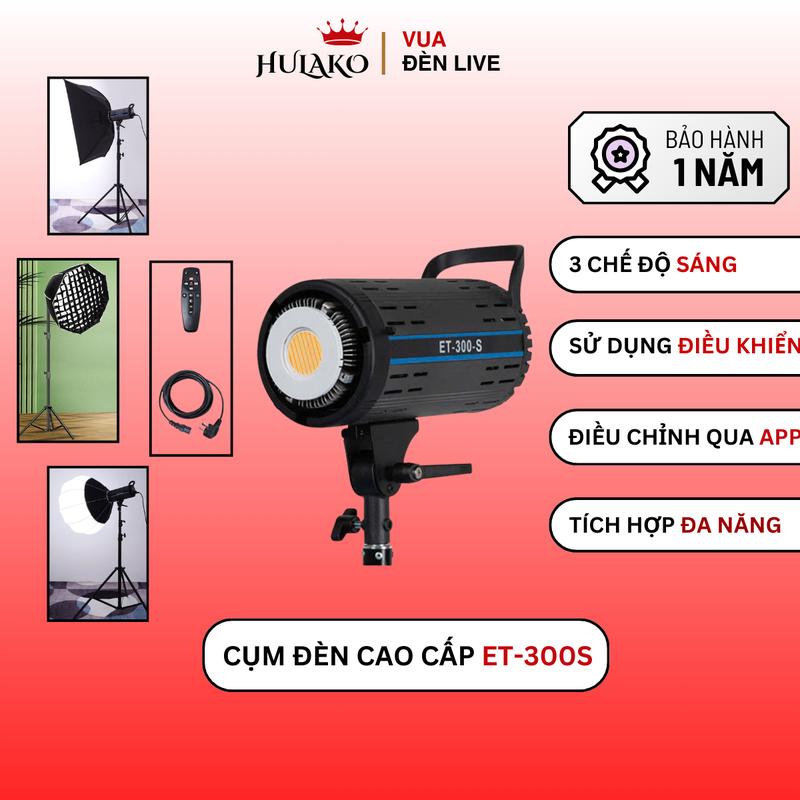 ĐÈN LED QUAY CHỤP,LIVETREAM ET-300S TÍCH HỢP LINH HOẠT CÁC DÒNG SOFTBOX DÀNH CHO STUDIO