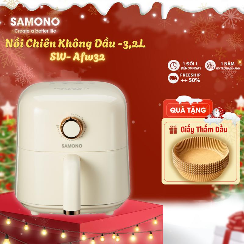 Nồi chiên không dầu Samono 3,2 lít SW-AFW32 dung tích Vừa phải công suất mạnh 1000W nồi chiên đa năng