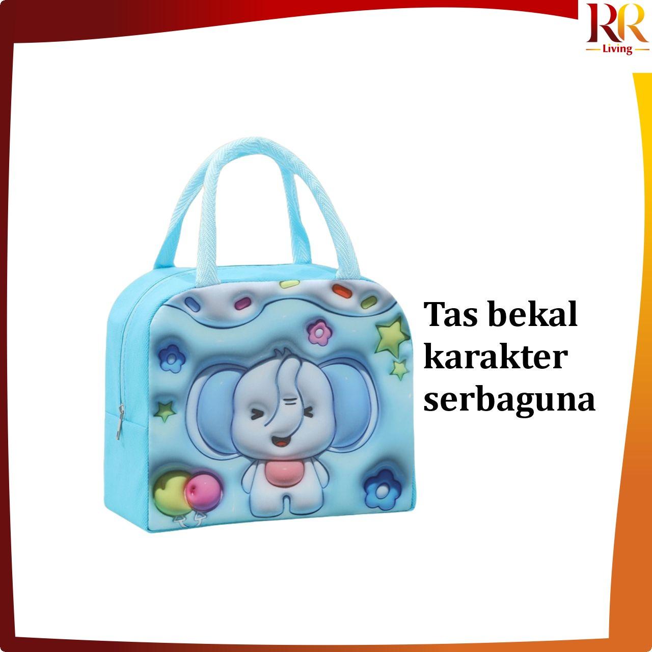 [COD] RR T61 Tas Bekal Anak Karakter Animal 3D Lunch Bag Travel / Cooler Bag Tempat Penyimpanan Makan Siang / Tempat Bekal Sekolah Lucu