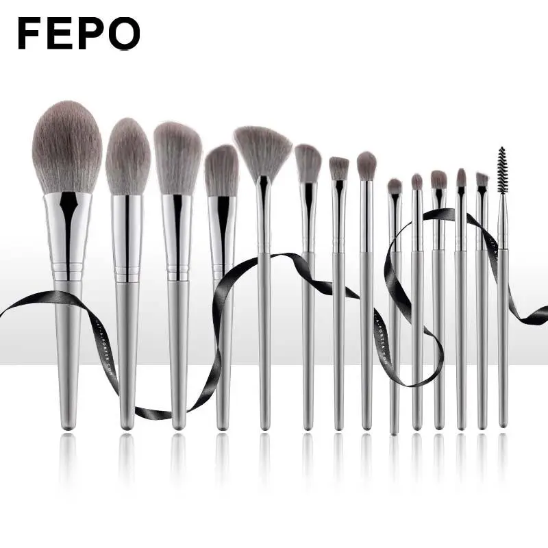 Fepo Bộ 14 Cọ Trang Điểm Chuyên Nghiệp Mỹ Phẩm Cosmetics