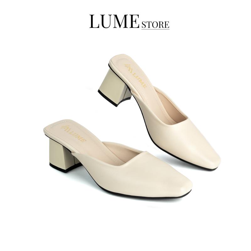 SỤC TRƠN MŨI VUÔNG ,Đế Cao 3cm và 5cm Da PU Cao Cấp Đế Cao Su Non Chống Trơn Trượt Đêm Lót Cực Êm Chân Chuẩn Size Nữ DéP Shoes GiàY guốc caogót giàybệt hởgót guốcbệt 3phân giay u40u50