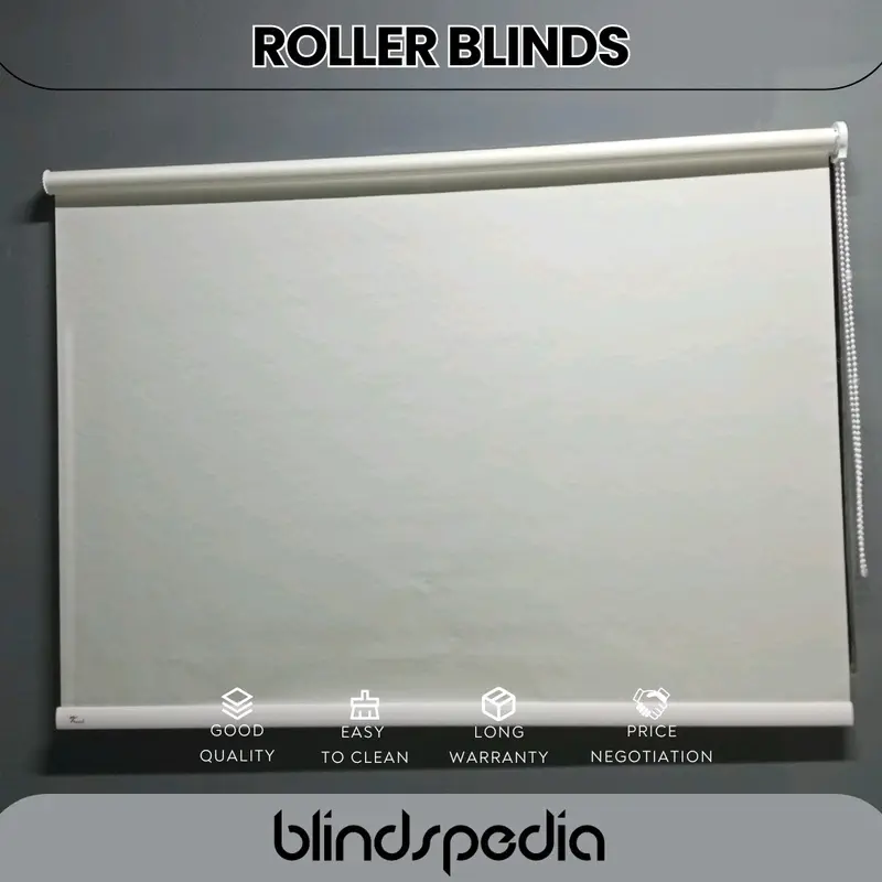 Tirai Gulung Modern Roller Blind BISA CUSTOM UKURAN Krey Gulung Aesthetic Custom Dimout Polyester (Blok Cahaya 80%) 4