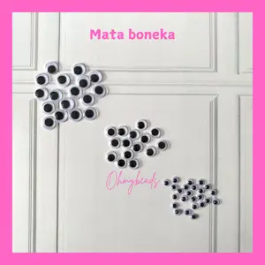 ￼Mata boneka isi 50,100 mata kocak / mata tempel