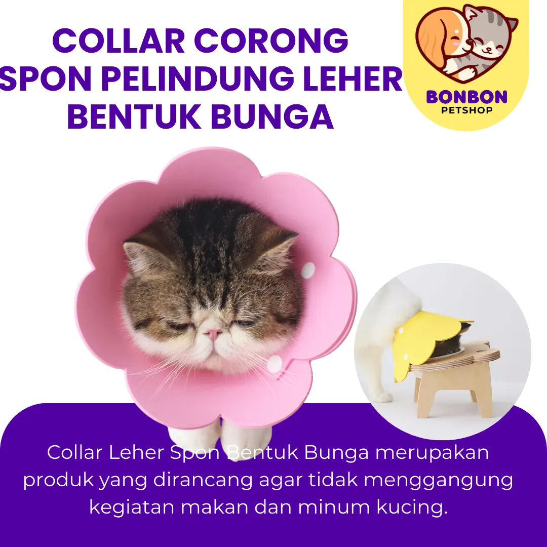 Collar Corong Pelindung Leher Kucing Collar Recovery Kucing Sakit Kolar Pet Colar Leher