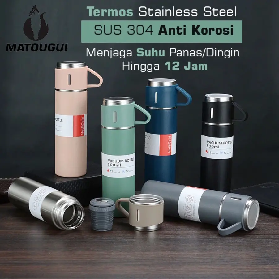MATOUTUI-Mini Vacuum Flask 500 ML / Termos Stainless Steel SUS304 Anti Korosi A36321-3
