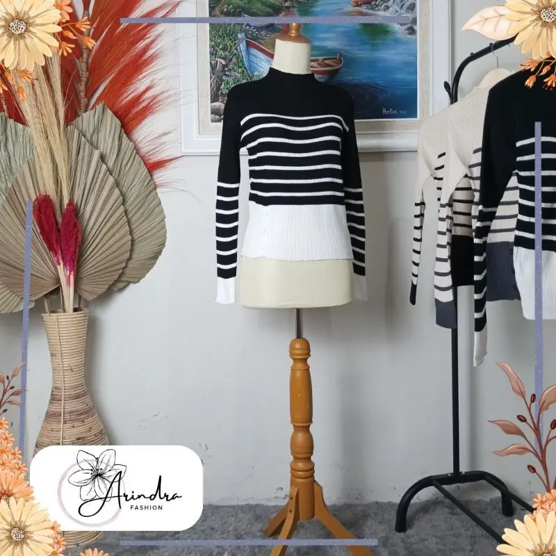 Baju Wanita Sweater Rajut Knit Top Long Sleeve Import Handini Fashion 0