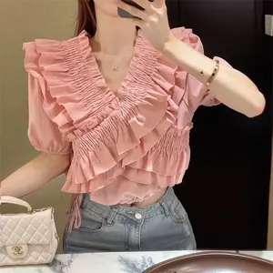 Crop Top & Sabrina import china Atasan Baju Wanita Karet