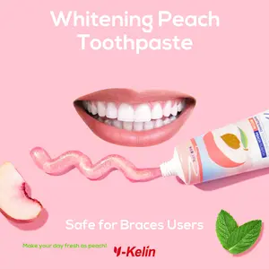 Y-Kelin PASTA GIGI RASA PEACH Fluorinated Whitening Toothpaste Memutihkan Extract