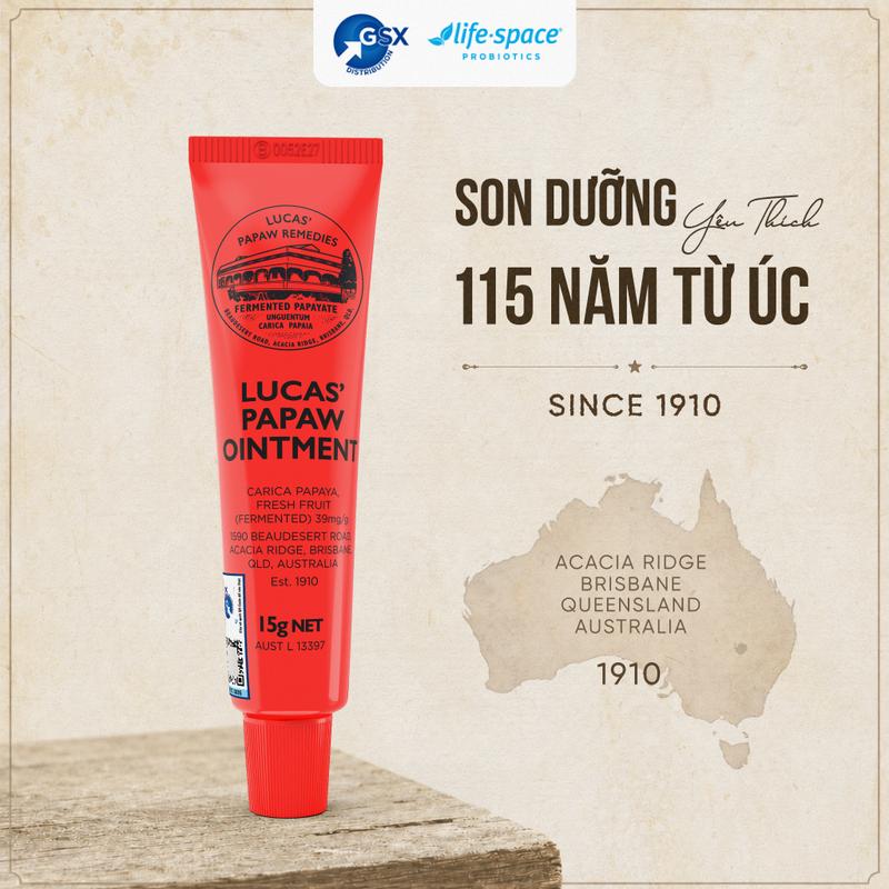 Son Dưỡng Môi Đu Đủ Lucas Papaw Úc 115 Năm - Dưỡng Môi Mềm Mịn, Giảm Khô Nứt Môi & Gót Tay Chân