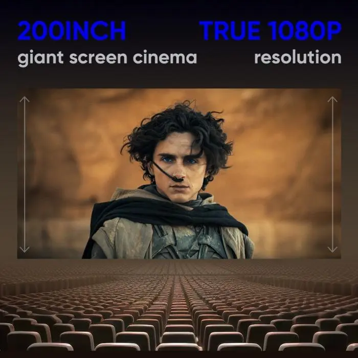 [Smart Proyektor] EROC MEGA- Dolby Audio - Fully Autofocus - Built in Speaker - 7000 Lumens  [BISA CICILAN 12 BULAN] [BISA PAYLATER] led  projector 4
