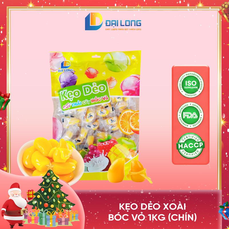   Túi 1Kg  Kẹo dẻo xoài bóc vỏ Đại Long NOEL Chua Chua ngọt ngọt chiết xuất từ nước trái cây hợp tiệc liên hoan ăn vặt thơm ngon và bổ dưỡng Snack Food Candy 