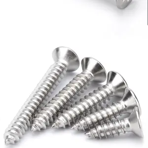 【Free Gift】Sekrup kayu stainless steel kepala datar sekrup self-tapping panjang kepala tenggelam silang