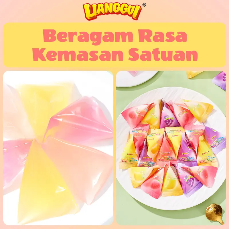 [ LUVMI ] JELLY SEGITIGA ANEKA RASA  | JELI AGAR ANEKA RASA | MANGGA | JERUK | NANAS | ANGGUR | BLUBERI | STROBERI | LECI  | VIRAL  | JELI 200G 2