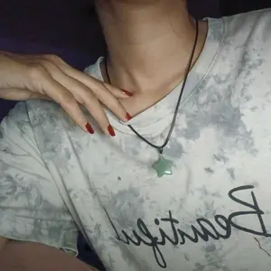 Kalung Liontin Batu Alam Bintang Gaya Gadis Keren Y2K Pentagram Berbentuk Rantai Klavikula Untuk Aksesoris Wanita