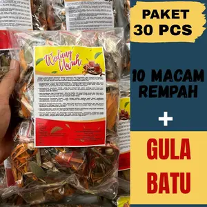 PAKET 30 PCS Wedang Uwuh ALAMI PLUS Gula Batu Jahe Kapulaga Cengkeh Secang Asli Khas Jogja Solo NIKMAT SELAGI HANGAT