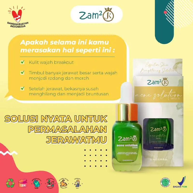 ZAM2JK SERUM WAJAH ZAMZAMJK BPOM  Perawatan WAJAH SERTA MEMUTIHKAN SEKALIGUS Pencerah 3