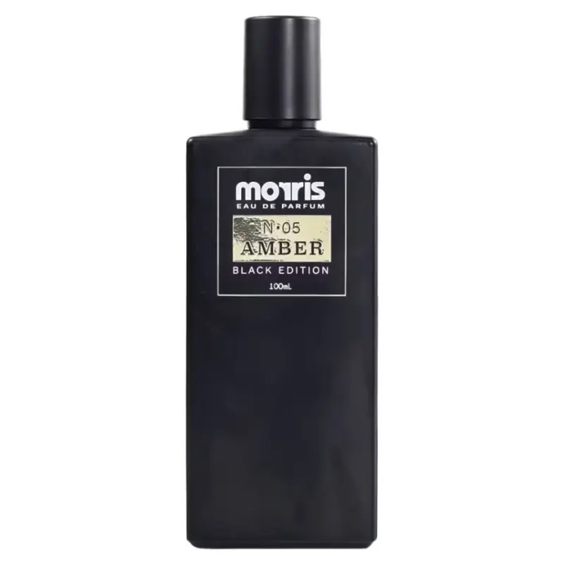 Pria Tahan Lama Moris Eau De  Amber 100ml - Black Edition - Wangi, Alis, Kuku, Tatto, Eyeliner, Laundry, Mascara, Hidung, Telinga, Kutek Elegant Perfume Parfum 0