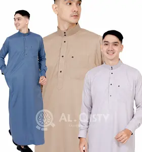 Jubah Pria Muslim Slimfit Dewasa Polos Toyobo