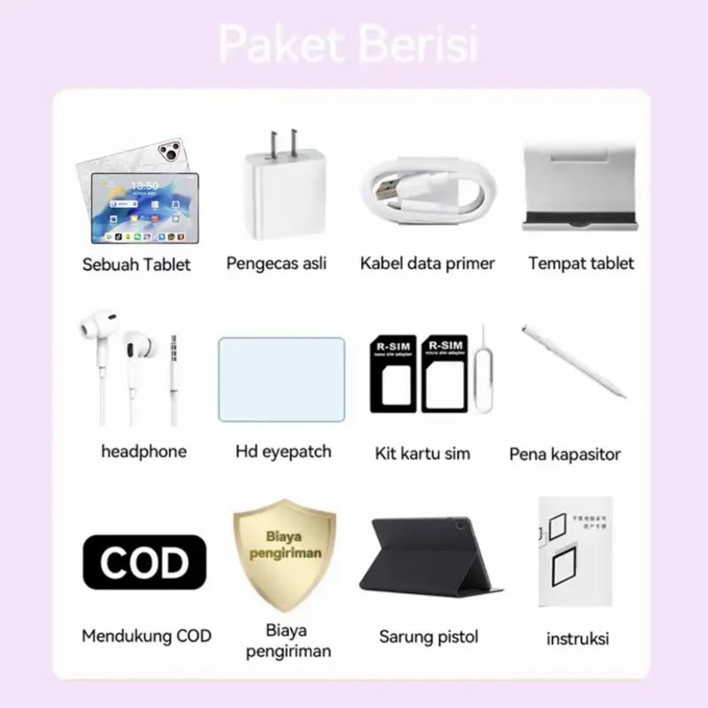 2025 baru Miracle Snapdragon 888 tablet definisi tinggi Cahaya lembut Tampilan layar penuh Kemampuan penyisipan kartu Penghiburan kantor Pelajaran online murid Bluetooth WiFi 6