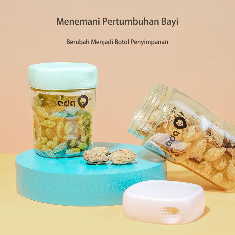 Botol Persegi Bayi Anti Perut Kembung Botol Penyimpanan Makanan Bayi Mulut Lebar 270ml C437
