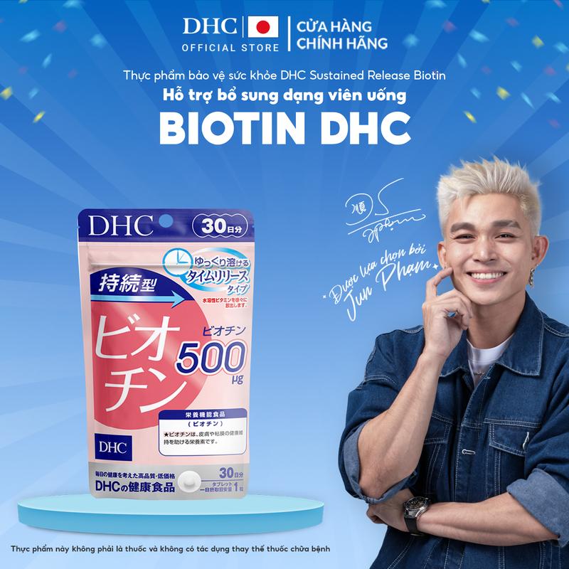 Độc quyền KOL TPBVSK DHC Sustained Release Biotin dạng viên uống hỗ trợ bổ sung Biotin - DHC Nhật Bản chính hãng - Gói 30 Ngày 30 viên và gói 60 Ngày 60 viên