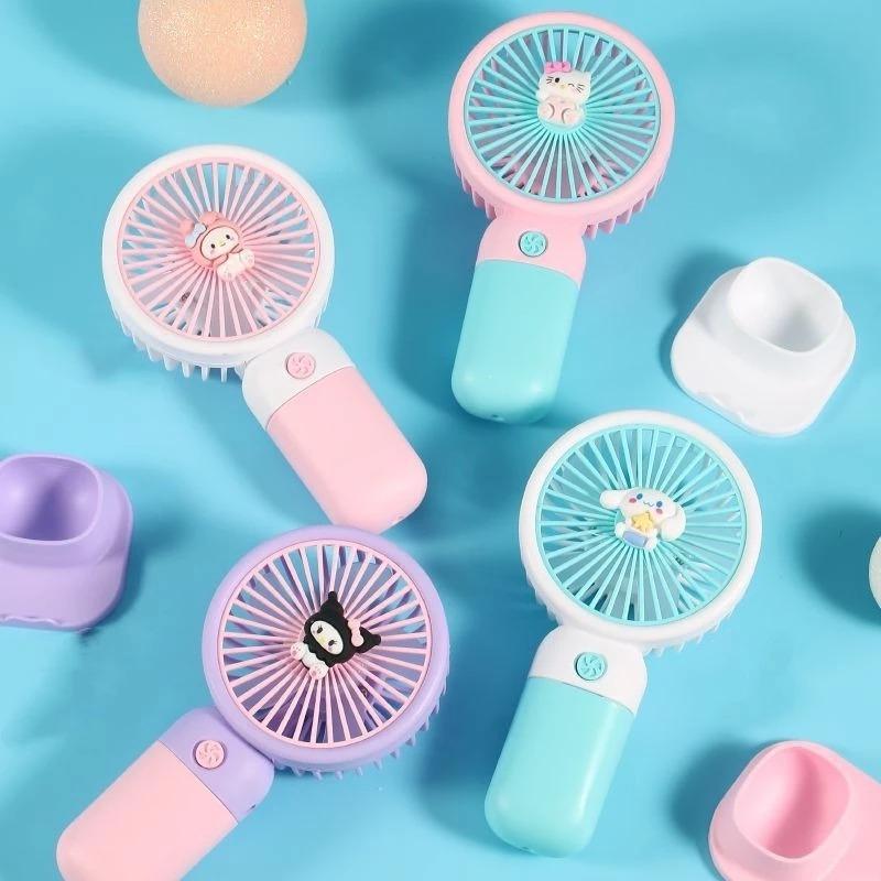 Quạt Mini Hoạt Hình, Quạt Tích Điện, Quạt Sạc USB, Quạt Mini Cầm Tay Phong Cách Dễ Thương