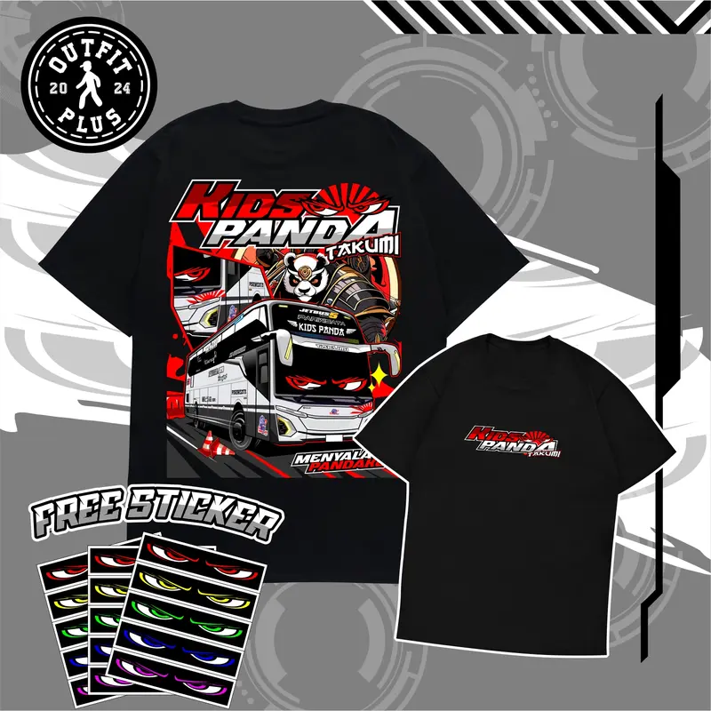 Kaos Anak Bus Mania Strobo Edition FREE STIKER - Baju Busmania Cotton Combed 24s Pria Wanita Unisex 0