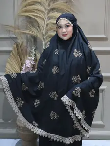 Fanellabordir Mukena Dewasa Tabur Bunga Bordir 2in1 Katun Premium Lembut Nyaman