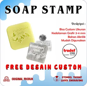 STEMPEL UNTUK SABUN / STEMPEL AKRILIK TIMBUL /HOMEMADE SOAP