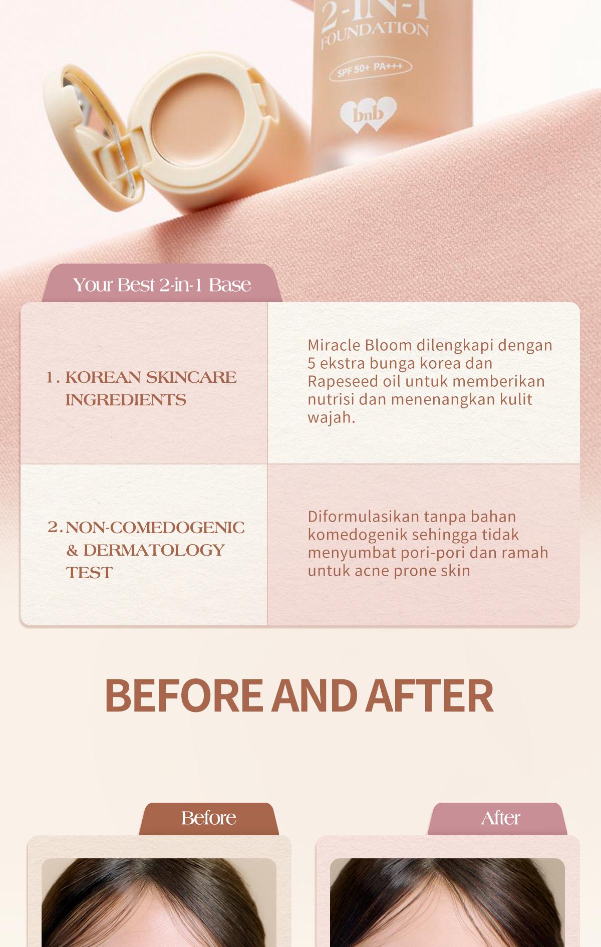 BNB barenbliss Bloomatte Stay Confident 2-in-1 Foundation | Foundation & Concealer, Tahan Lama 16 Jam, Waterproof & Sweatproof, Natural-Matte Finish, SPF 50 PA+++ BNB barenbliss Bloomatte Stay Confident 2-in-1 Foundation | Foundation & Concealer, Tahan Lama 16 Jam, Waterproof & Sweatproof, Natural-Matte Finish, SPF 50 PA+++