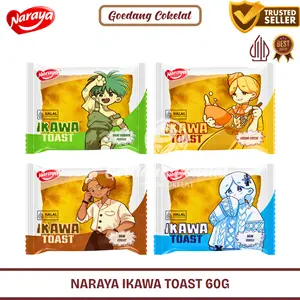 NARAYA IKAWA TOAST Roti Tos Panggang Sandwich Butter Roti Viral Aneka Rasa Coklat Cream Cheese Pandan Srikaya Vanila 60g Cemilan Frozen Halal