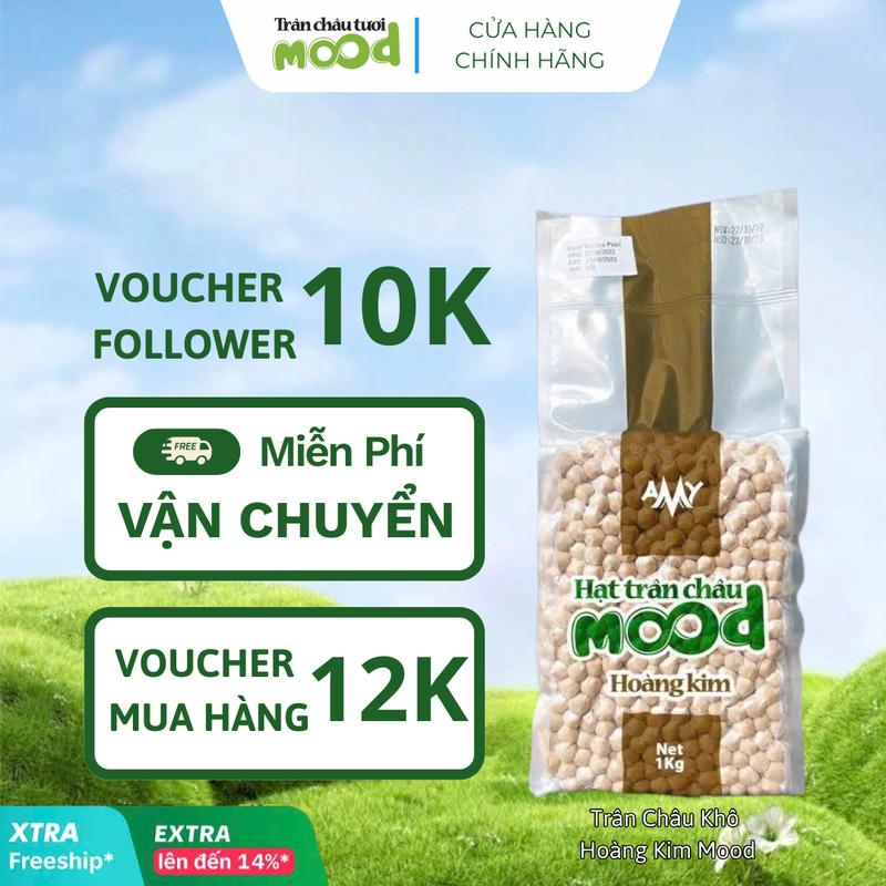 Trân Châu Mood Hoàng Kim - Topping Trà Sữa Chuẩn Vị Quán - Gói 1kg